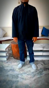 Baju Koko Remaja/Dewasa Warna Lengan Panjang Bordir