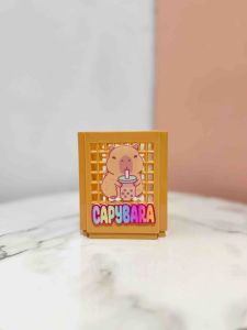 Keranjang Kotak Mini Plastik - Tempat Alat Tulis Karakter Capybara