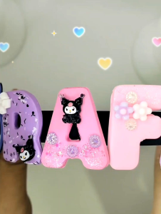 KUROMI THEME • PERSONALIZED HEADBAND with names