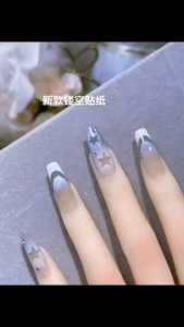 Sticker dán french đầu móng và dặm móng ombre hình ngôi sao trái tim bướm sticker độc đáo dán móng tay nail