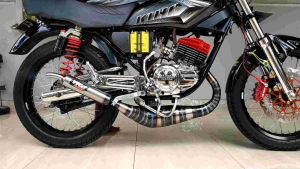 Knalpot Kolong RX KING Kobra Silencer Plat Besi Poles Bakar Super Garing Istimewa YKJ Racing