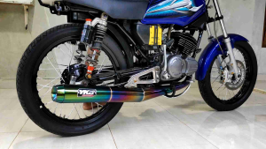 Knalpot RX KING Standar Racing Pelangi Stainless Super Garing YKJ Racing Istimewa