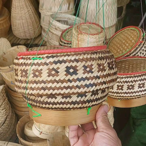 กระติ๊บข้าวใ่ส่ข้าวเหนียว เหมาะกิน2-3คน กล่องใส่ข้าว กระติบข้าวเหนียวทรงฟักทอง กระติบข้าว กระติบข้าวเหนียว ติ๊บข้าว กระติงข้าวขนาดเล็ก 6 นิ้ว