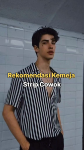 BASIC SHIRT Kemeja Garis-Garis Kemeja Salur Strip Premium