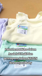 1 Lusin /12pcs Kaos Dalam Anak Laki-Laki Bahan Katun / Singlet Anak Bayi Bahan KATUN / Kaos Dalam Anak Laki Laki Syani Baby Size S-6XL