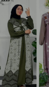 GAMIS CRINKLE PREMIUM // GAMIS TERBARU ELEGAN SIMPLE MOTIF ETNIK ABSTRAK // GAMIS LEBARAN 2025