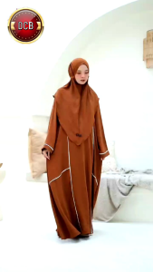 RUQAYYAH ABAYA MUSLIM COUPLE IBU DAN ANAK BAHAN ADEM MENYERAP KERINGAT TERSEDIA SIZE XS- 8 XL