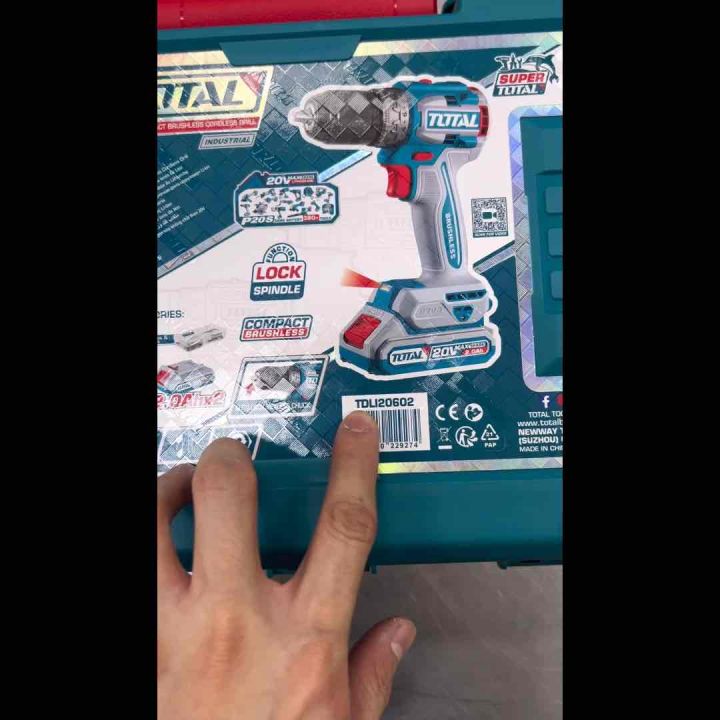 TOTAL สว่านแบตไร้สาย TDLI20602 เจาะดิน มอเตอร์ไร้แปรงถ่าน