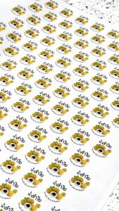 สติ๊กเกอร์ติดขวดน้ำกันน้ำ100% ได้ 128 ดวง 10 แผ่นขึ้นไป สำหรับการเปลี่ยนชื่อฟรี