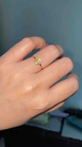 PAWNABLE 18K Saudi Gold Lightweight Lucky Ring (Open Back Thin Flexible)
