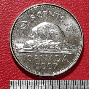 Koin Kanada Koleksi Kuno Jadul 5 Cents Tahun 2007