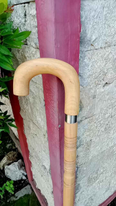 Tongkat Jalan Kayu Cendana Wangi Model Payung Profil Bubut A111