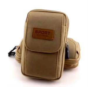 Canvas mobile phone pockets men wear belts mobile phone bags hanging bags multifunctional pouch bag