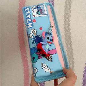 Tempat Pensil Double Sleting Kanvas Lilo Stich Plus Gantungan 2538