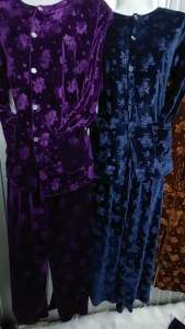 Bộ bà ba nhung dài tay thu đông cho người già quần ống rộng quần áo trung niên cho bà và mẹ size từ 36-66 kg và