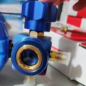 MANIFOLD AC SIGN GLASS SINGLE GAGANG BESI