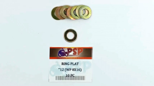 Ring Plat \"12 (WP 8 X 16)\" Harga Per Pak Isi 10 - Reng Plate Pelat Washer Kunci 12 Diameter 8mm x 16mm Tebal 1mm