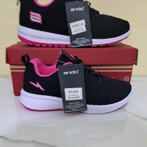 Sepatu sekolah anak cewek ANDO tali REBECCA & SAGA & Adrina sz 33-40 (FREE KAOS KAKI)