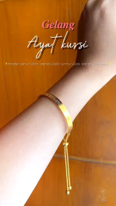 Gelang ayat kursi serut // Gelang islami ayat kursi lapis emas anti karat // Gelang ayat kursi