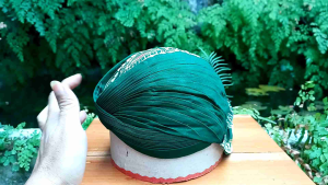 Blangkon Mataram Super Halus Hijau Motif Sabuk Inten Untuwalang