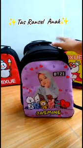TAS RANSEL ANAK SEKOLAH KARAKTER UPIN & IPIN BISA CETAK NAMA DAN PHOTO SESUAI KEINGINAN PEMBELI