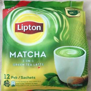 Lipton Milk Tea 3in1 Matcha Green Tea  ( 12 sachets x 22g) from Malaysia