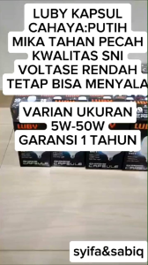 BOHLAM LED / LAMPU LED GARANSI 1 TAHUN LUBY CAPSULE