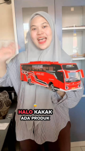 Bus oleng miniatur bus full lampu miniatur bus oleng murah