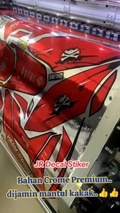 Decal CRF Merah Crome Kombinasi Hologram Keren