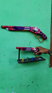 mainan sg kayu miniatur rapper pakai karet