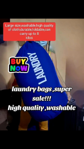 Laundry Bag washable/ high quality/  double stictchcan carry up to 8kilos white /red/ royal blue