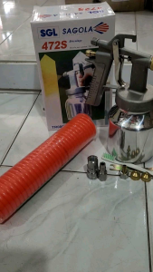 Spraygun SAGOLA 472S Alat Cat Tabung Bawah + Selang 10M