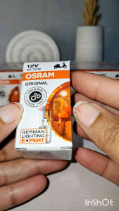 Lampu Bohlam Depan Motor Osram Original Asli Ori K1 T19 M5 12V 25W 35W 62337 Lampu Depan Standar Motor Universal Bebek Matic Beat Vario Scoopy Mio Soul GT Supra Grand Jupiter Vega Socket H6 T19 M5 Nyala Kuning NR Motor