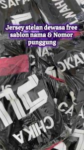 FREE SABLON NAMA NOMOR Kaos Bola Kaos Futsal Stelan Dewasa Cowok cewek