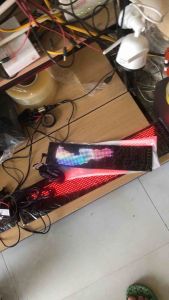 Dài 37cm cao 10cm. Đèn Led dẻo chạy chữ và hiệu ứng mắt cho ô tô