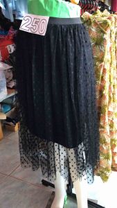 กระโปรงผ้ามุ้ง ฟรุ้งฟริ้ง มีซับในผ้าไม่บาง กระโปรงทรงพลีทผ้าตาข่าย