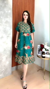 Wishara Batik - Daster Wanita Terbaru Kekinian Daster Batik Pekalongan Daster Busui Resleting Depan Daster Rayon Premium