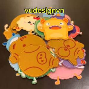 Sticker Dán Vải Sticker Ủi Thêu Quần Áo Balo Túi Mũ Màu Cam Halloween Orange Vudesign