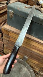 มีดเก่าของอังกฤษ Field knife มีดเดินป่า ใส่ด้ามไม้พยุงดำ