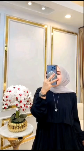 Dress nandira - ceruty plisket Ld 108 - 110 Pj 140