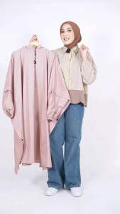 RAYENZ Jas Hujan Ponco Lengan Setelan Untuk Pria Wanita bahan PVC Tebal Anti Rembes