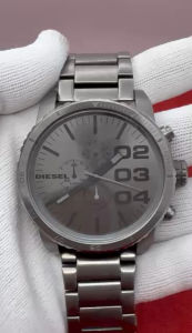 DIESEL Quartz นาฬิกาจับเวลา ตัวเรือนสแตนเลส นาฬิกาผู้ชาย มือสองของแท้