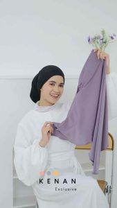 KENAN - Daily Dzevada Size M Hijab Instan Matt Jersey Bergo Kerudung Nyaman