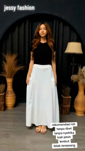 Audy Skirt rok wanita maxi knit Premium melar
