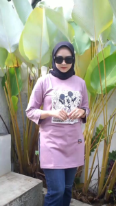 Desain Tunik Elegan Stik Balik Belah Pinggir Tangan 7/8