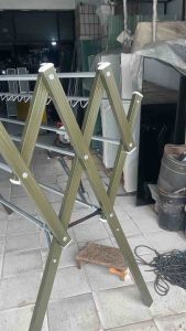 Jemuran Baju Rak Pakaian Handuk Jumbo Kuat Panjang 180 cm Warna Coklat Baru