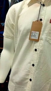 KEMEJA PUTIH PRIA LENGAN PENDEK REGULER FIT CARVIL JEANS 0R191NALS