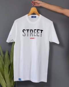 AQUANINE อควาไนน์ เสื้อยืดผู้ชาย Tshirt men รุ่น STREET เสื้อคอตตอนสีกรม มินิมอล สตรีท ใส่สบายตัว ไม่ร้อน ลิขสิทธิ์แท้