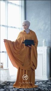 ALMAHIRA - Mukena Dewasa Travelling Polos KIARA 2in1 Resleting Katun