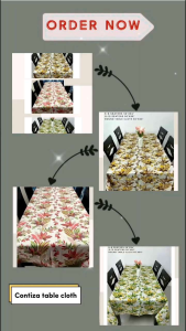 contiza geena fabric tablecloth all size available curtain (roundrectangleoval)